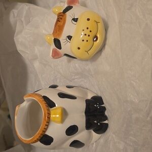 Cow Creamer Or Sugar Set